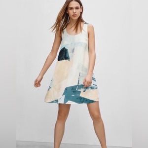 Wilfred by Aritzia Millau Silk Swing Mini Dress with Pockets - Sz M